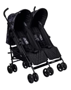 Image of My Babiie Black Geo Double Stroller