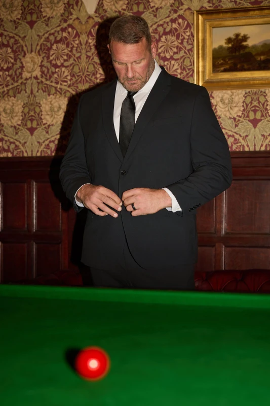 Image of BadRhino Mens Plain Suit Jacket in Black Size: 60L Black Male 60L