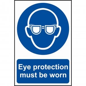 Image of Scan Eye Protection Must Be Worn Sign 200mm 300mm Standard