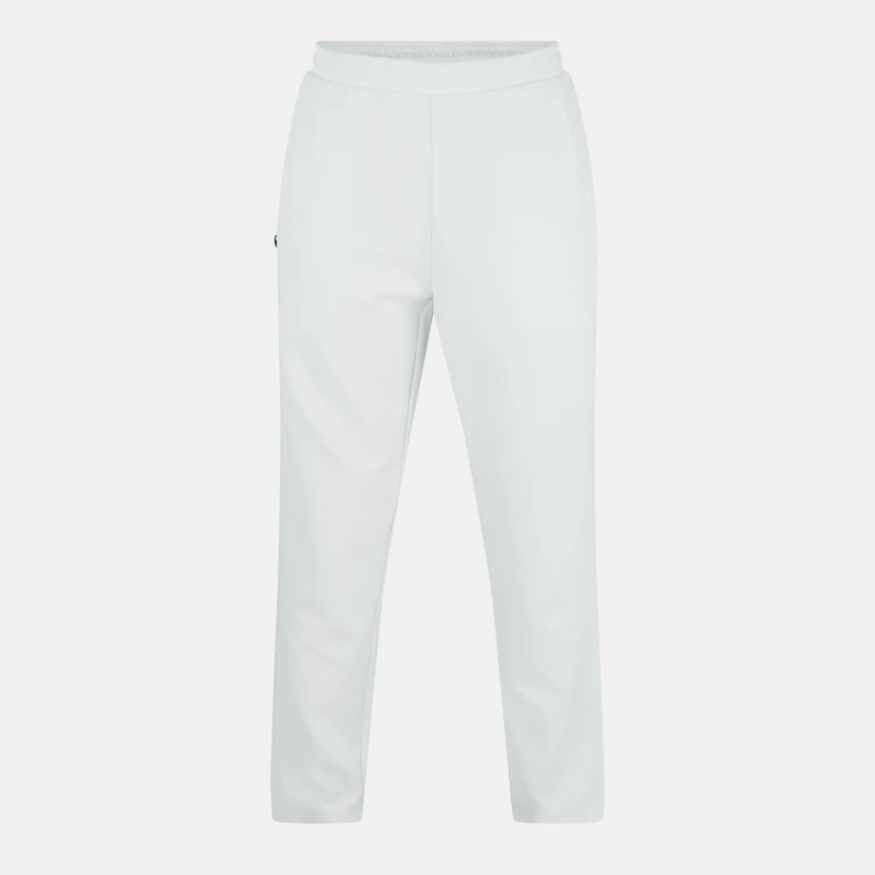 Image of Lacoste Mens Moisture-Wicking Tailored Fit Performance Tracksuit Bottoms White/White male XS