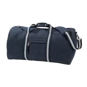 Image of Quadra Vintage Canvas Holdall Duffle Bag - 45 Litres (Pack of 2) (One Size) (Vintage Oxford Navy)