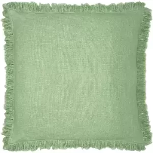 Image of Korin Fringed Cushion Eucalyptus
