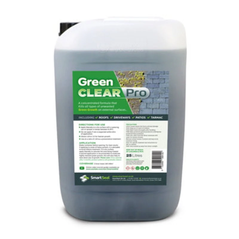 Image of Smartseal - Green Clear Pro, Lichen And Algae Killer For Roofs, Driveways And Patios, 25L