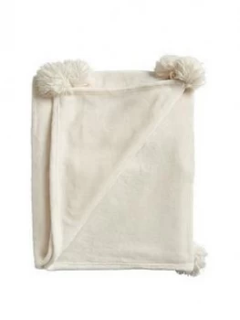 Image of Cascade Home Pom Pom Throw - Ivory