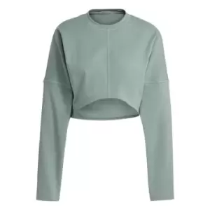 Image of adidas Yoga Studio Crop Sweatshirt Womens - Green