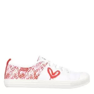 Image of Skechers Bobs X Goldcrown Womens Lace Up Trainers - White