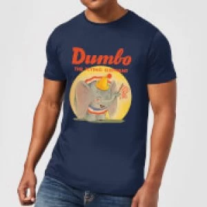 Image of Dumbo Flying Elephant Mens T-Shirt - Navy - M