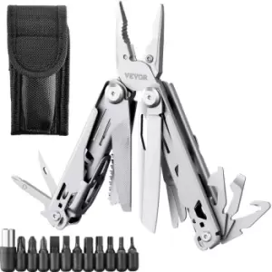 Image of VEVOR 17-In-1 Multitool Pliers, Multi Tool Pliers, Cutters, Knife, Scissors, Ruler, Screwdrivers, Wood Saw, Can Bottle Opener, with Safety Locking