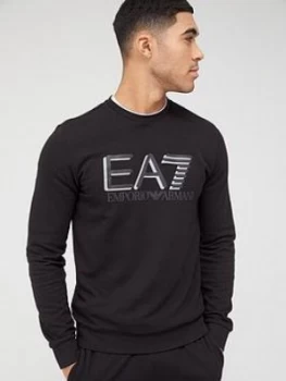 Image of Emporio Armani EA7 Visibility Logo Sweatshirt Black Size L Men