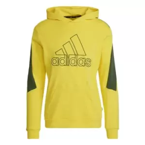 Image of adidas Future Icons Embroidered Badge of Sport Hoodie Men - Yellow