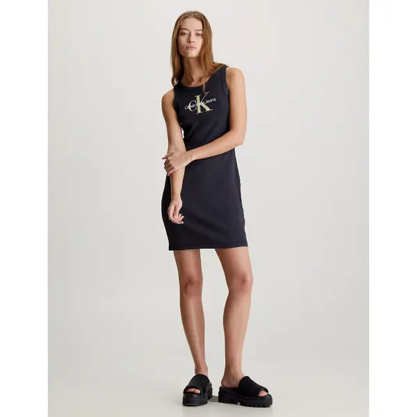 Image of Bodycon Mini Vest Dress in Cotton Jersey