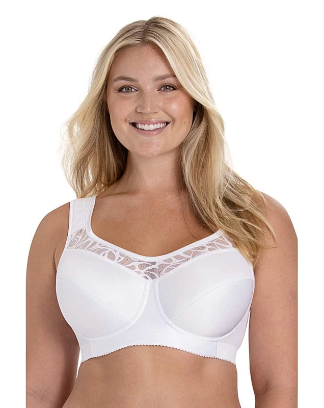 Image of Miss Mary of Sweden Miss Mary Cotton Simplex Bra White - Miss Mary of Sweden - Size: 38E White Female 38E FE77731