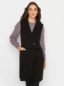 Image of Long Tall Sally Sleeveless Cosy Jacket - Black, Size 22, Women