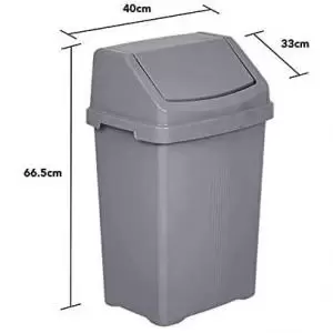 Image of Wham Casa Silver Swing Bin 50 Litre NWT4309
