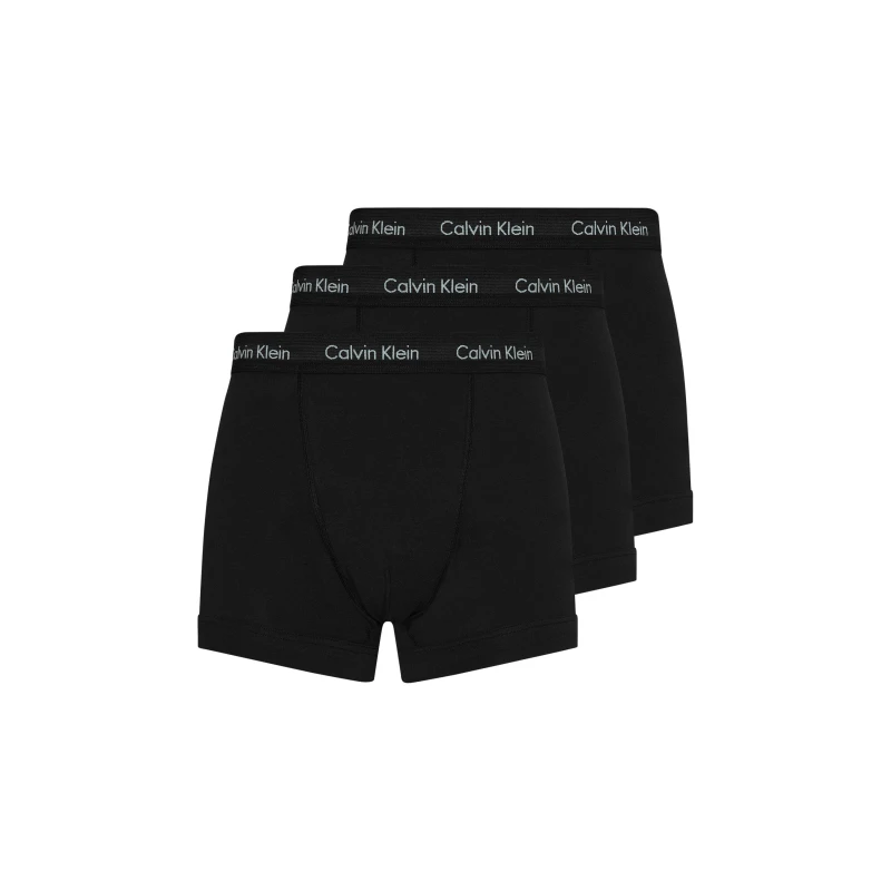 Image of Calvin Klein 3 Pack Cotton Stretch Boxer Shorts Blk/Blk male X Small