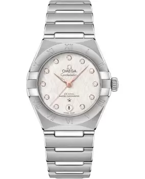 Image of Omega Constellation Manhattan Chronometer 29mm Silver Dial Diamond Stainless Steel Womens Watch 131.10.29.20.52.001 131.10.29.20.52.001