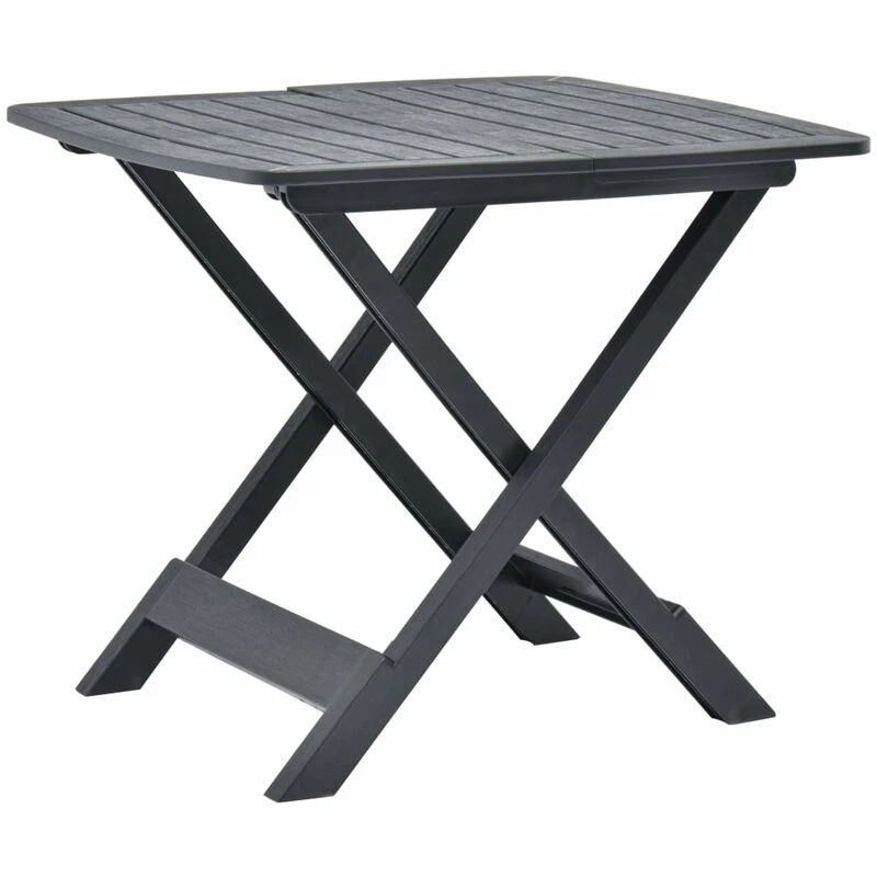 Image of VIDAXL Folding Garden Table Anthracite 79x72x70cm Plastic vidaXL 8719883859750