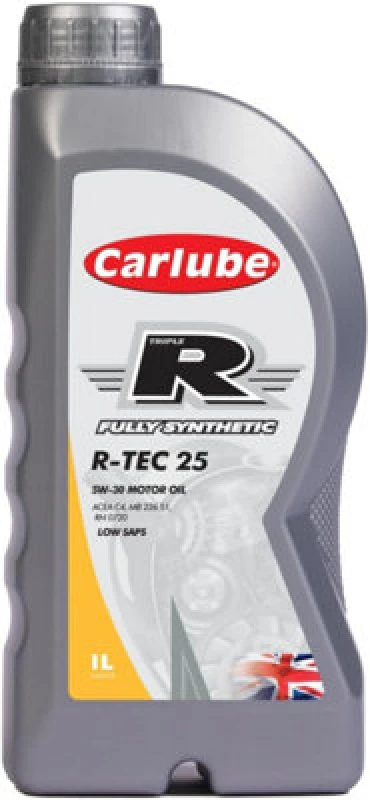 Image of Carlube Triple R Tec25 5W-30 C4 Fully Synthetic Car Motor Engine Oil 1L