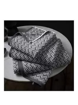 Image of Content By Terence Conran Herringbone Towel Range - Grey