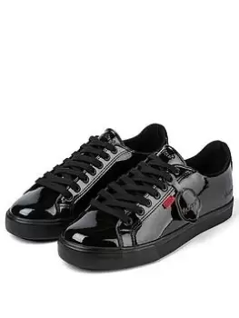 Image of Kickers Tovni Lacer Leather Trainers - Black, Size 6, Women