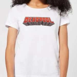 Image of Marvel Deadpool Logo Womens T-Shirt - White - S