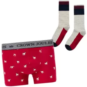 Image of Joules Mens Put A Sock In It Boxer And Socks Gift Set M- Waist 32-34', (81-86cm)