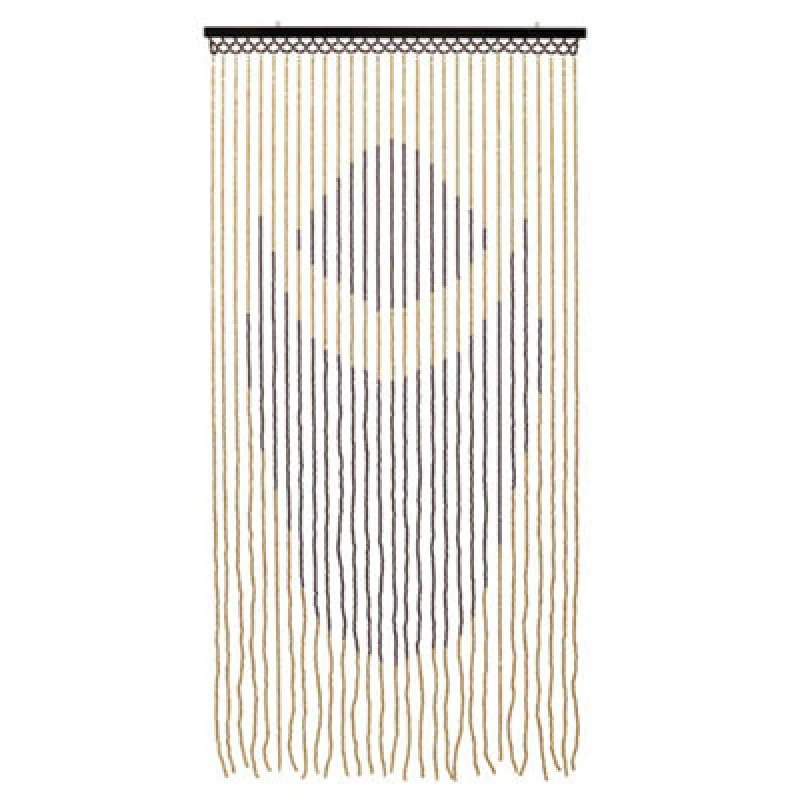 Image of JVL Tuscany Beaded Door Curtain - Lotus Light Brown