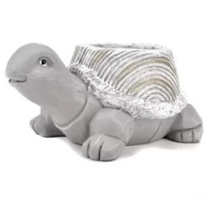 Image of Resin Stone Effect Tortoise Planter 15cm