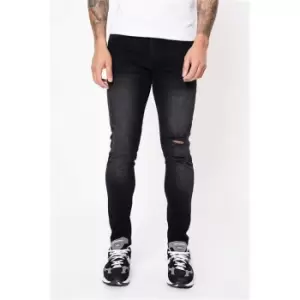 Image of I Saw It First Black Skinny Fit Ripped Jeans - Black