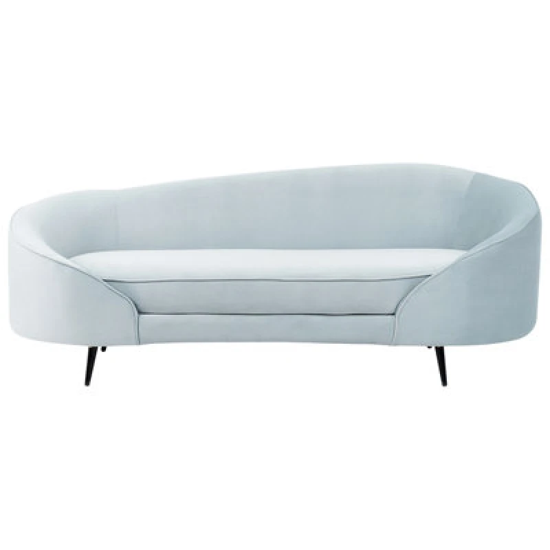 Image of Beliani Sofa 2 Seater Savar Velvet Light Blue