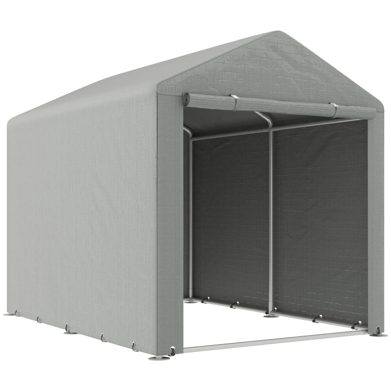 Image of Outsunny 1.6 x 2.2m Garden Storage Shed Portable Shed Tent - Light Grey TJ Hughes 5063603020757