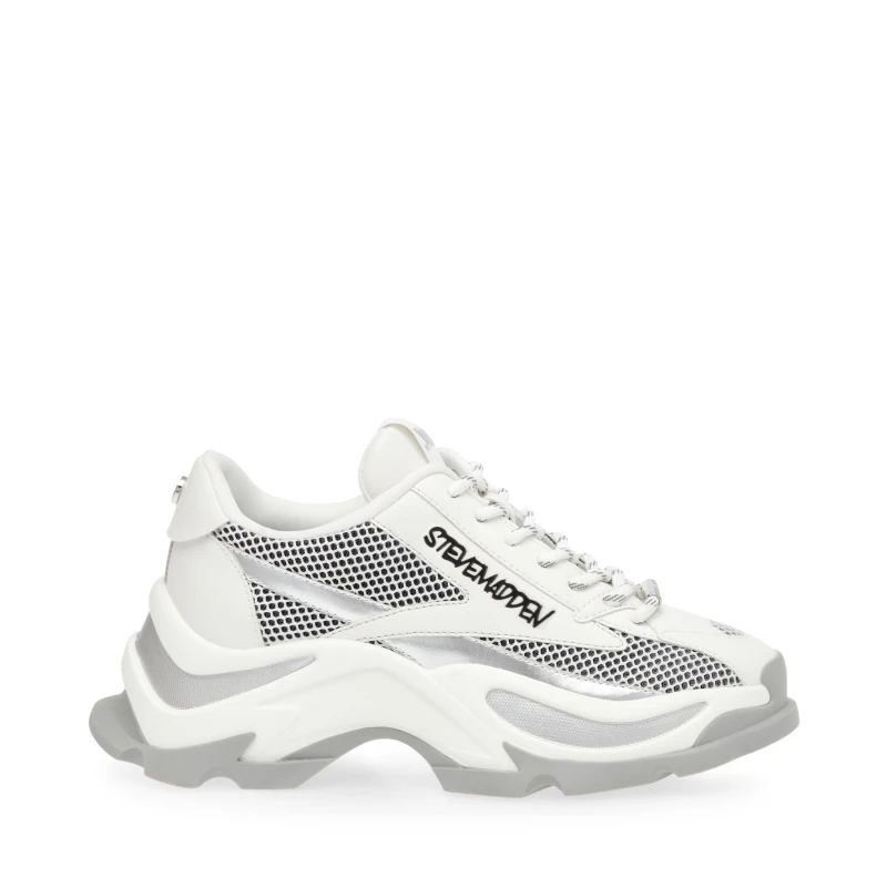 Image of Steve Madden Zoomz Trainers - White White 7