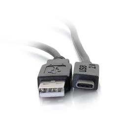 Image of C2G 2m USB 2.0 USB C to USB A Cable M/M Black