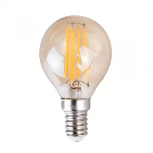 Image of MiniSun 4W SES/E14 Filament Golfball Bulb in Amber