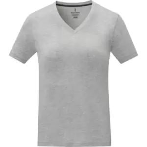 Image of Elevate Womens/Ladies Somoto V Neck T-Shirt (M) (Heather Grey)