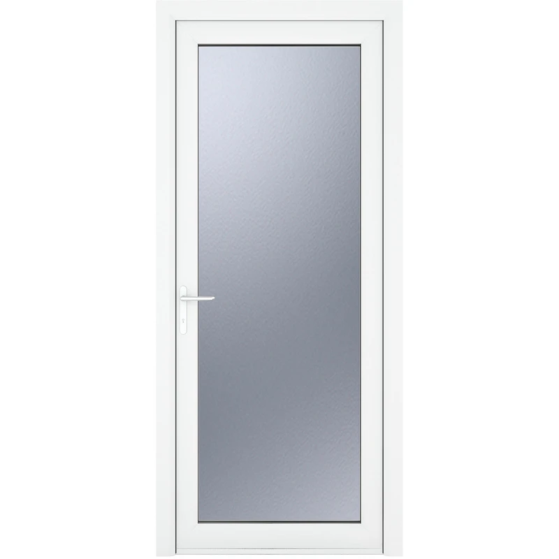 Image of Crystal Triple Glazed Single Door Full Glass White Rh 920 X 2090Mm Obscure, White 3RRHW92209OBTG