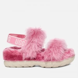 Image of UGG Womens Fluff Sugar Sustainable Sandals - Pink - UK 6