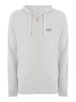 Image of Mens Barbour International Essential Hoodie Grey Marl