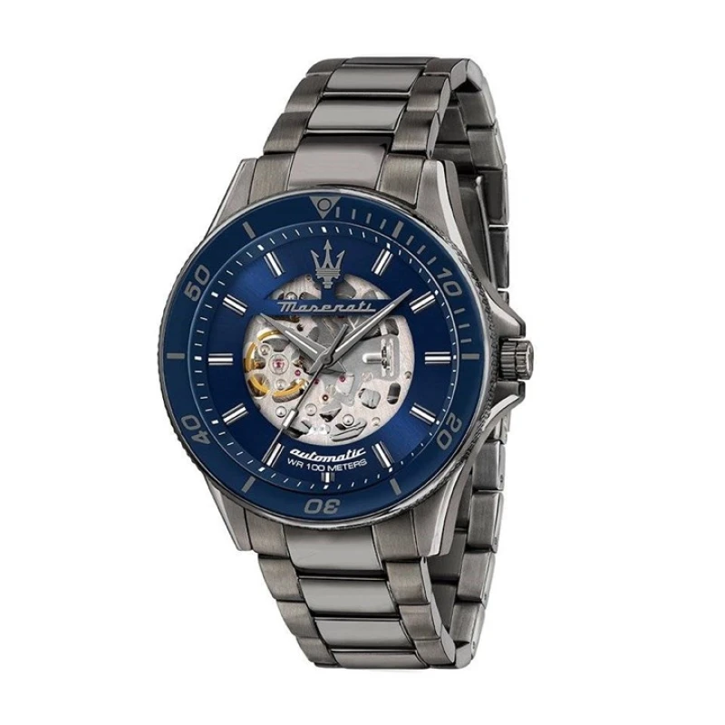 Image of Maserati R8823140015 Sfida Automatic Gunmetal Bracelet Watch - W81299