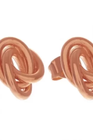 Image of Ladies Olivia Burton Rose Gold Plated Sterling Silver Forget Me Knot Knotted Stud Earrings OBJ16KDE02