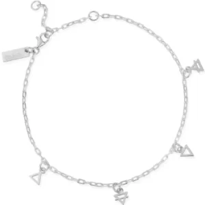 Image of ChloBo Sacred Earth Sterling Silver Multi Charm Elements Anklet...