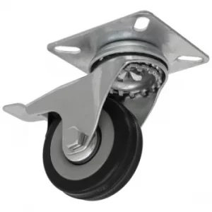 Image of Sealey SCW150SPL Castor Wheel Swivel Plate with Brake Ø50mm