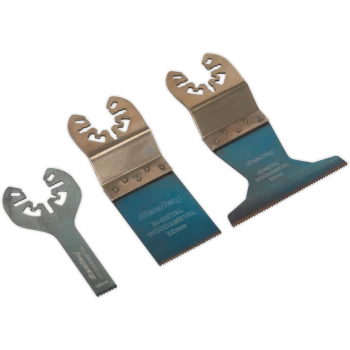 Image of Sealey 3 Piece Oscillating Multi Tool Universal Cutting Blade Set