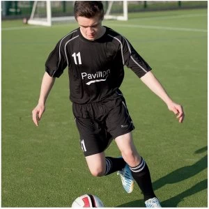 Image of Precision Lyon Training Shirt & Short Set 38-40 Black/White