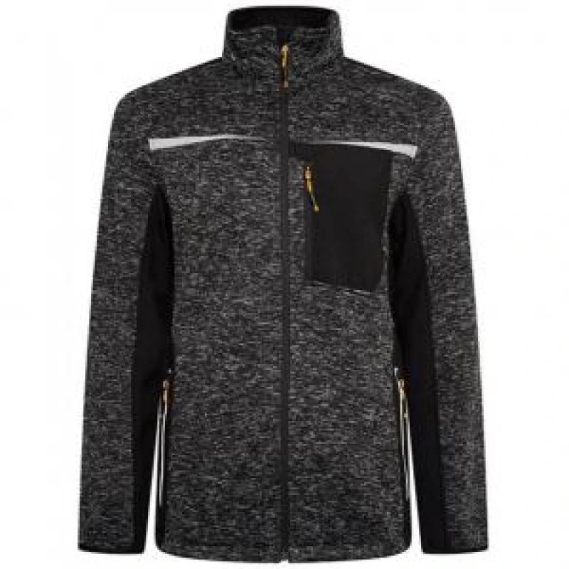 Image of JCB Trade Essington II Full Zip Grey Knitted Jumper L