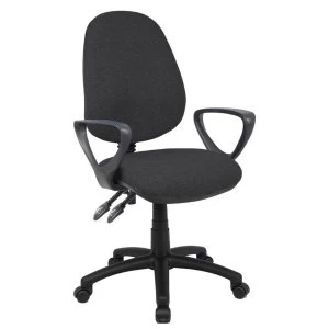 Image of Dams Vantage 100 Operator Chair with Fixed Arms - Charcoal