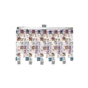 Image of Kolarz Prisma Crystal Ceiling Light 3 Light Chrome