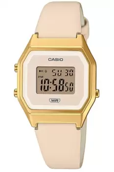 Image of ladies Casio Vintage LA680 x Leather Band Watch LA680WEGL-4EF