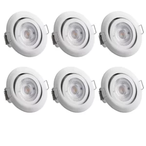 Image of LED Recessed Light Krog 6Pcs White