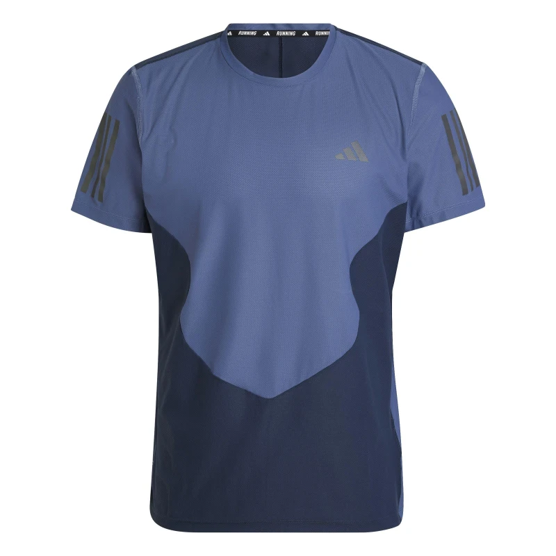 Image of adidas Own the Run Colourblock AEROREADY T-Shirt Mens - Blue Blue S